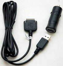 OEM TomTom GO 740 USB Data Sync Transfer Cable + Car Charger 750 550 940 live - £31.49 GBP