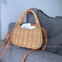 2023 ZA  Summer Small Handbags Ladies Retro Straw Rattan Beach Crossbody Bags fo - £144.75 GBP