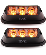 2PCS Amber Waterproof 3-LED Strobe Emergency Beacon Flash Lights - $424.67 MXN