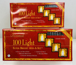 2-PACK Foremost 100ct Light Super Bright Add-a-set Miniature Christmas Light Set - £14.29 GBP