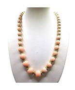 Avon Soft Pink Beaded Necklace Adjustable by Removing the Bead 16&quot; 18&quot; V... - $13.86