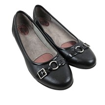 Life Stride Shoes Womens 8.5 M Memory Foam Velocity Affirm Black Leather Flats - £19.55 GBP