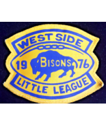 WEST SIDE BISONS 1976 LITTLE LEAGUE BASEBALL Patch - $19.80