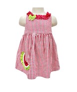 Emily Rose Infant 2-Piece Dress Set Size 18m Red White Gingham Watermelo... - £10.98 GBP