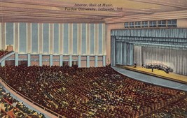 Lafayette Indiana~New Hall Of MUSIC-INTERIOR-PURDUE UNIVERSITY~1940s Postcard - £7.81 GBP