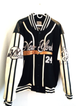 Raw Blue Jacket Coat Size L Men&#39;s 90&#39;s 80&#39;s Baseball New York Darryl Str... - $122.55