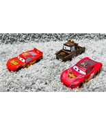 Disney Pixar Cars Set Of 3 Mcqueen and Tow Mater Toys - £10.39 GBP