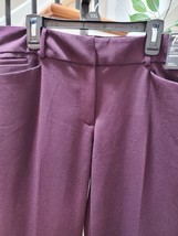 7Th Avenue Women&#39;s Solid Purple Polyester Mid Rise Bootcut Stretch Dress Pant 8 - £37.75 GBP