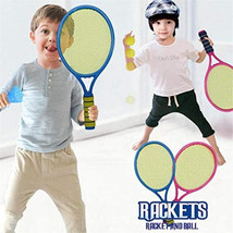 Kids Tennis Set 2 Rackets with Ball &amp; Shuttlecock Badminton Play Set Ind... - £18.07 GBP