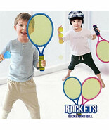 Kids Tennis Set 2 Rackets with Ball &amp; Shuttlecock Badminton Play Set Ind... - $22.99