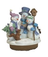 Home Interiors Ceramic Christmas Candle Topper Shade Snowmen Trio Retire... - $12.86