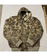 Vintage Arctic Brand Duck Camo Down Filled Jacket Mens Hunting Used - $39.53 CAD