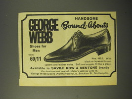 1964 George Webb Nos. 492/3 Shoes Ad - Handsome Round-Abouts - £13.82 GBP