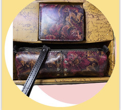 2 PIECE  Patricia Nash Vintage fl brocade Wallet Oblong Case card id holder - $58.40