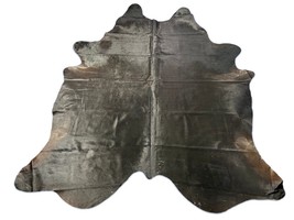 Natural Solid Black Cowhide Rug Size: 8.5x7.2 feet D-260 - $4,594.93 MXN