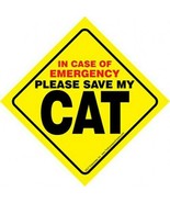 In Case of Emergency Please Save My CAT Bright Window Sign FREE Suction ... - £4.70 GBP