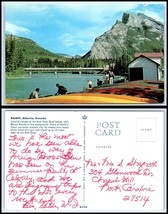 CANADA Postcard - Banff, Bow River Boat House &amp; Mt. Rundle FH - £2.28 GBP