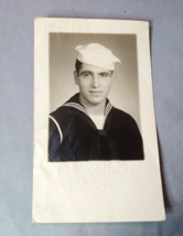 US Navy WWII Shanghai China Service Sailor Photo 1945 Young Studio Shang... - $19.75
