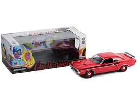 1971 Dodge Challenger R/T Bright Red with Black Stripes 1/18 Diecast Model Ca... - £65.71 GBP