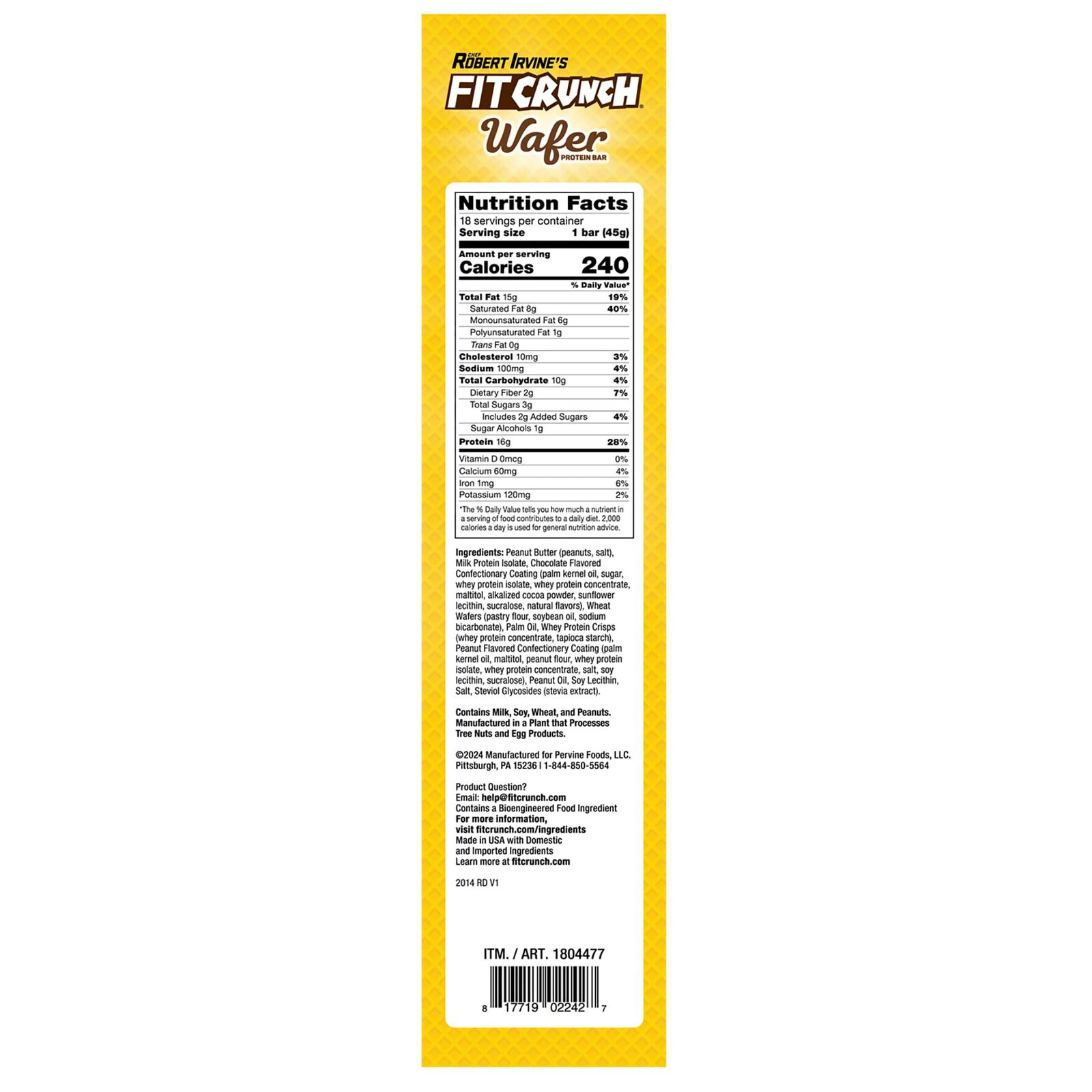 FITCRUNCH Wafer Protein Bars, 16g of Protein & 3g of Sugar (18 Bars, Chocolate P Item image 9