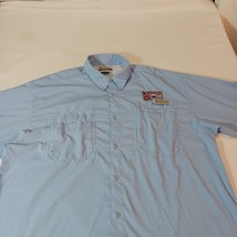 Columbia FM7055 BOAT INC Men's Blue Vented Button-Down Employee Shirt XXL 2XL image 9