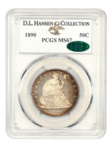 1890 50c PCGS/CAC MS67 ex: D.L. Hansen - £19,088.18 GBP