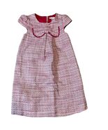 Janie and Jack Darling Sophistication Pink Tweed Dress With Bow Girls 6 - €40,91 EUR