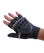 Alpakaandmore, Unisex Fingerless Mittens Alpaca Wool One Size Grey (One ... - $29.60
