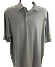 FootJoy Golf Polo Shirt Men XL Grey Black Stripe Performance Stretch Sleeve Logo - £12.43 GBP