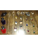 Christmas Snowman &amp; Shell Wine Charms Set Cocktail Glass Swizzle Sticks ... - $29.99