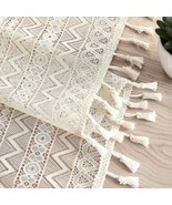 Zjdecor Boho Lace Sheer Curtains 84 Inch Length 2 Panels Set Beige, 40&quot;X... - $44.96