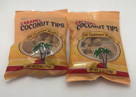 2 Bags of Crown Caramel Coconut Tips Old Fashioned Recipe  Candy - £6.70 GBP