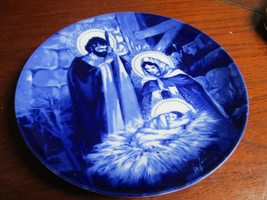 Compatible with Avon Blue 1991 Sacred Family Christmas Plate, NIB[am6] - £23.11 GBP
