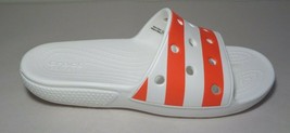 Crocs Size 7 CLASSIC AMERICAN FLAG SLIDE White Sandals New Men&#39;s Shoes - £51.15 GBP
