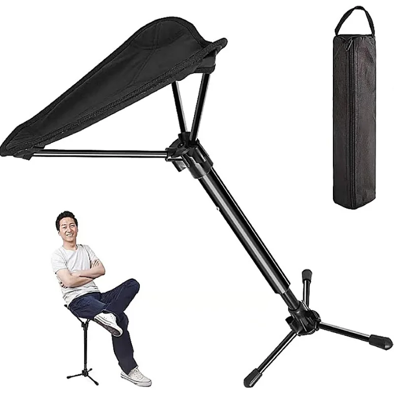 Folding Stool Outdoor Camping Chair Portable Stainless Steel Telescopic - £27.29 GBP+