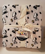 NEW Peanuts Snoopy and Woodstock 90&quot; x 90 FULL / QUEEN Berkshire Throw Blanket - £51.83 GBP