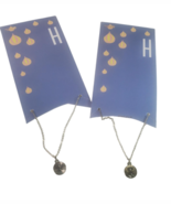Set of 2 H Pendant Sterling Silver Necklace (DCK CM12 0DZ) - $37.73 CAD
