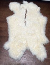 White Rabbit Pelt Hide Skin Fur brown stripe - £7.96 GBP