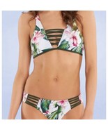 Tinibikini Tropical Green and Pink Floral Bikini - Small / Medium - $29.70