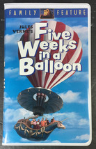 Five Weeks in a Balloon (VHS, 1962) Jules Verne Red Buttons Fabian, Barb... - £11.84 GBP