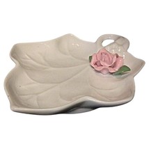 Elegant Ceramic Rose Trinket Dish or Paperweight – Decorative &amp; Function... - $111.47 CAD