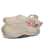 Elegant Ceramic Rose Trinket Dish or Paperweight – Decorative &amp; Function... - $111.01 CAD