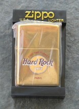Hard Rock Cafe PARIS, France (Closed) Zippo Lighter 1998 Polished Brass - $733.88 MXN