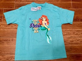 Disney Vintage 1990&#39;s Girls Ariel Editorial 100% Cotton T Shirt Youth Medium 6/7 - £15.01 GBP