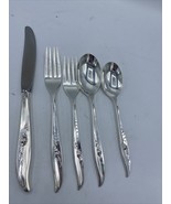 International Silver 1847 Rogers Bros MAGIC ROSE 5-Piece Setting Spoon F... - £31.27 GBP