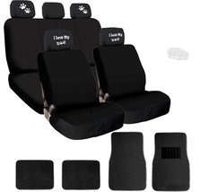 For Jeep New 4X I Love My Dog Paws Logo Headrest With Seat Covers And Mats - $55.80
