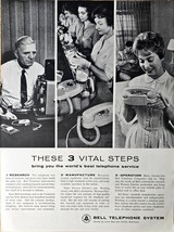 Bell Telephone System These 3 vital steps-1962 Vintage Print Ad - $186.42 MXN