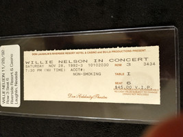 1992-Willie Nelson Ticket Stub-Nov 28, 1992-excellent condition-Laughlin... - £33.73 GBP