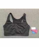 Motionwear Racerback Crop Top 1XL Sport Bra Blacke New Nwt plus - $17.59