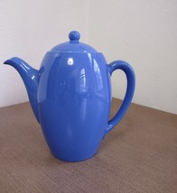 Vintage Blue Ceramic Coffee Pot 70s 80s Avon Princess Porcelain - £19.91 GBP